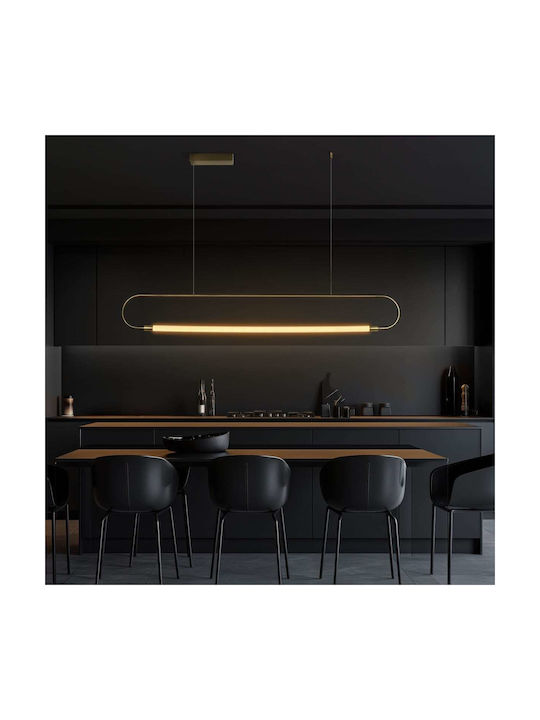 kelvo Glow Κρεμαστό Φωτιστικό Λευκό LED με Ρυθμιζόμενο Λευκό Φως 120x17x17εκ. KLV-101-0177