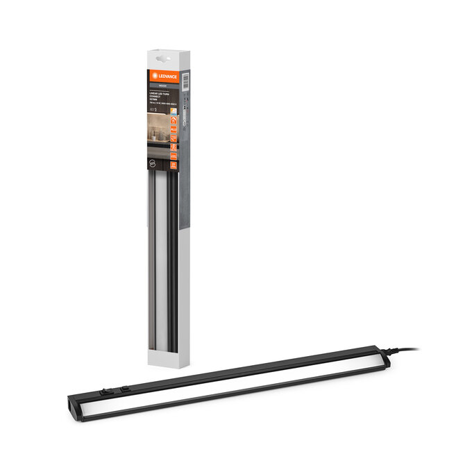 LEDVANCE 10WATT 700LM 3000-4000-6500K LINEAR LED TURN CONNECT 557MM CCT DIMMABLE   60° BLACK  3Y GUARANTEE* 4058075842403 