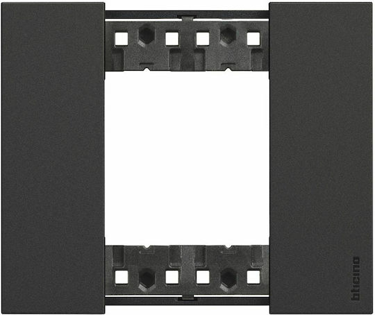 Legrand Living Now Πλαίσιο Διακόπτη 1 Θέσης Κάθετης Τοποθέτησης 2 Στοιχείων σε Μαύρο Χρώμα KA4802KG