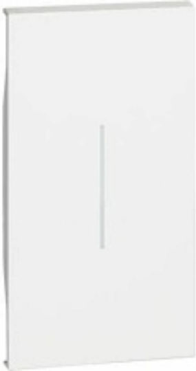 Legrand Living Now Κάλυμμα Διακόπτη Πλήκτρο Φωτεινό 2 Στοιχείων σε Λευκό Χρώμα KW01M2