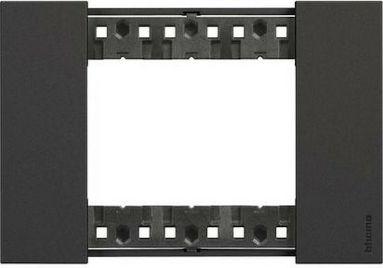 Legrand Living Now Πλαίσιο Διακόπτη Οριζόντιας Τοποθέτησης σε Μαύρο Χρώμα KA4803KG