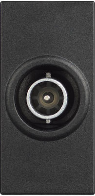 Bticino Πρίζα Κεραίας Τηλεόρασης Τερματική σε Μαύρο χρώμα RG4202P10