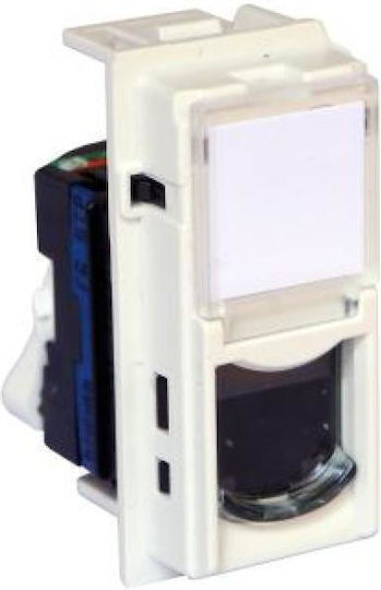 Legrand Living Now Μονή Πρίζα Δικτύου RJ45 χωρίς Πλαίσιο Τύπου Cat6 σε Λευκό Χρώμα KW4279C6