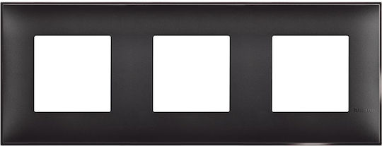 Bticino Πλαίσιο Διακόπτη 3 Θέσεων σε Μαύρο Χρώμα R4802M3BG