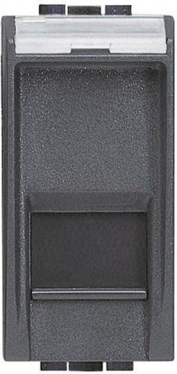 Legrand Livinglight Μονός Μηχανισμός Πρίζας Δικτύου RJ45 Τύπου Cat6 σε Μαύρο Χρώμα L4279C6