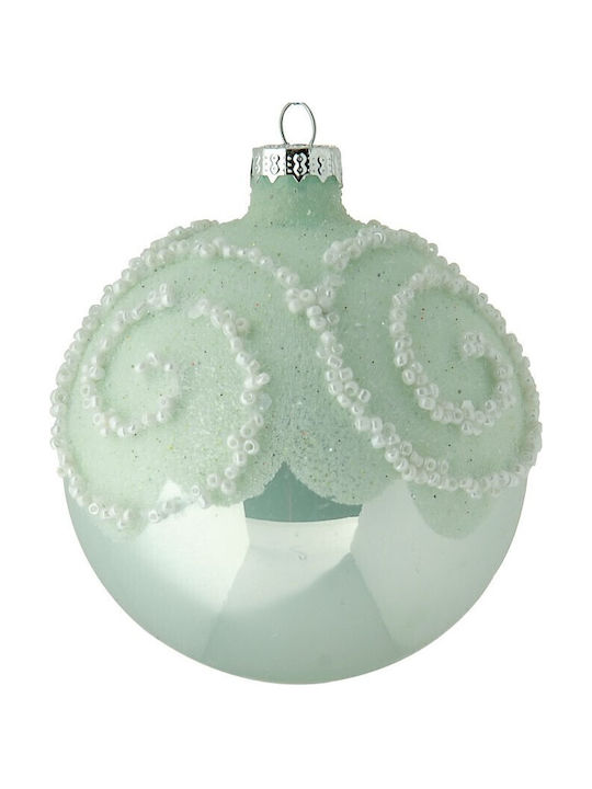 LIANOS Πράσινη Γυάλινη Χριστουγεννιάτικη Μπάλα 10cm 155175