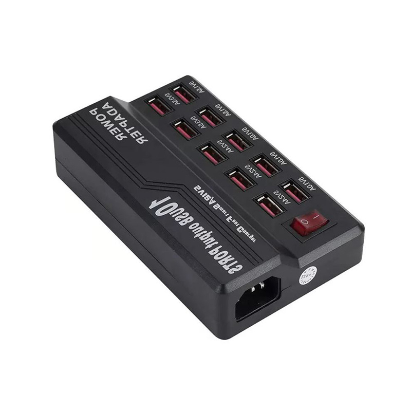 Lineme Βάση Φόρτισης με 10 Θύρες USB-A 60W σε Μαύρο χρώμα 80-00143  - second view