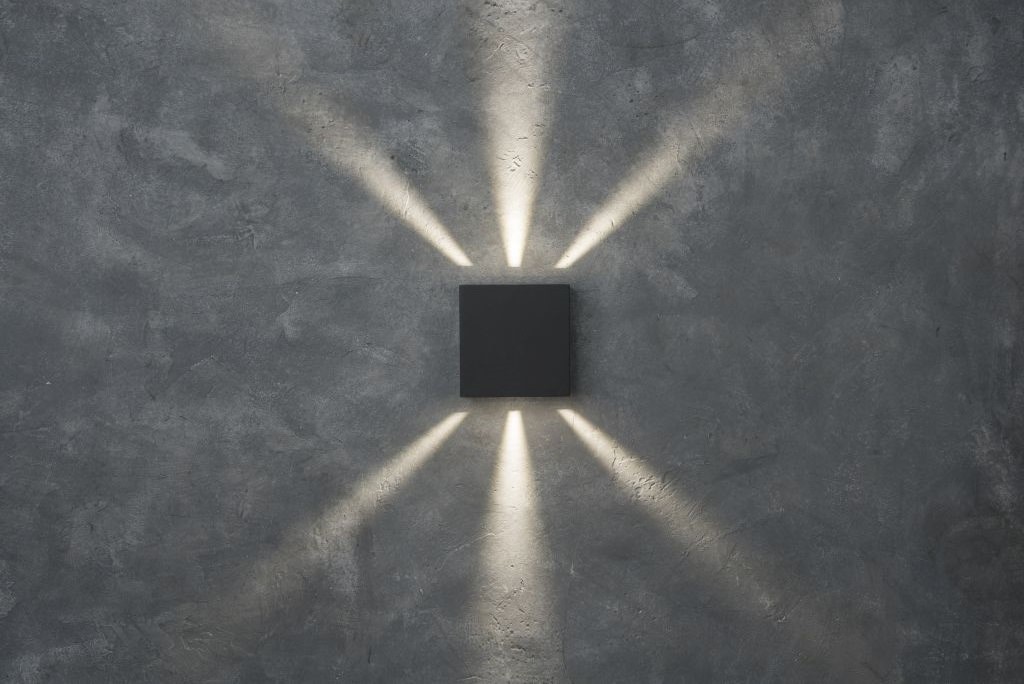 LUTEC φωτιστικό τοίχου GEMINI BEAMS Up &amp; Down διαθέτει ρυθμιζόμενη δέσμη φωτός 5104005118 - second view