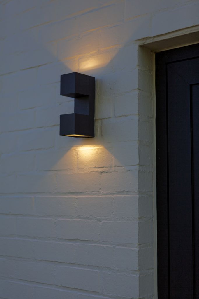 LUTEC εξωτερικό φωτιστικό τοίχου LED FARI σε σκούρο γκρι 5117401118