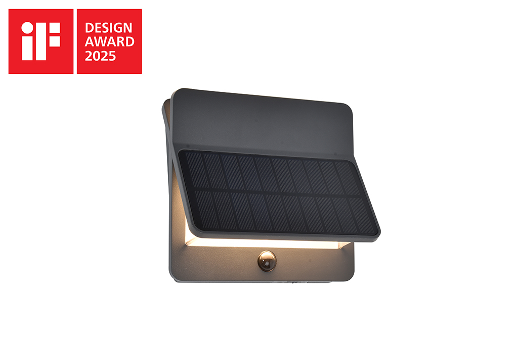 LUTEC 6915401118 ALETA 12.6 WATT ΓΚΡΙ  επιτοίχιο φωτιστικό LED εξωτερικού χώρου ME ΗΛΙΑΚΟ ΠΑΝΕΛ ΚΑΙ ΦΩΤΟΚΥΤΤΑΡΟ (0-8ΜΕΤΡΑ) 3000Κ  IP54