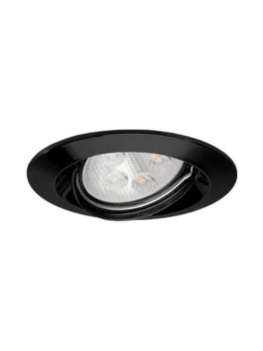 Fos me Νο229 Μεταλλικό Χωνευτό Κινούμενο Σποτ σε Μαύρο χρώμα 05-00229-2