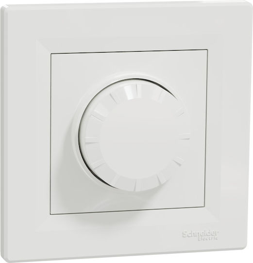 Schneider Electric Asfora Χωνευτός Μηχανισμός για Διακόπτη Dimmer LED Περιστροφικός σε Λευκό Χρώμα EPH6800121