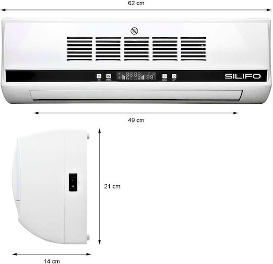 Silifo Κεραμικό Αερόθερμο Δωματίου Τοίχου 2200W SF2010W - second view
