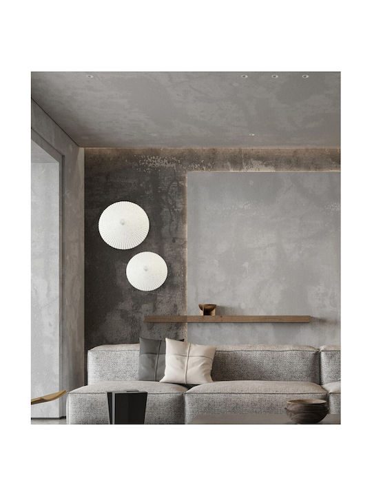 Sun Light Φωτιστικό Απλίκα Επιτοίχια Γύψινη Λευκή με Ψηφίδες D40m Led 12w 3000K 760lm ORBAN-40 - second view