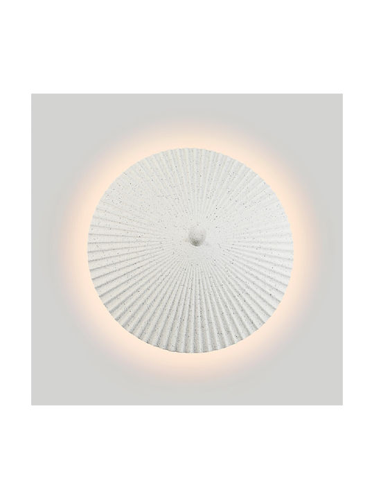 Sun Light Φωτιστικό Απλίκα Επιτοίχια Γύψινη Λευκή με Ψηφίδες D40m Led 12w 3000K 760lm ORBAN-40