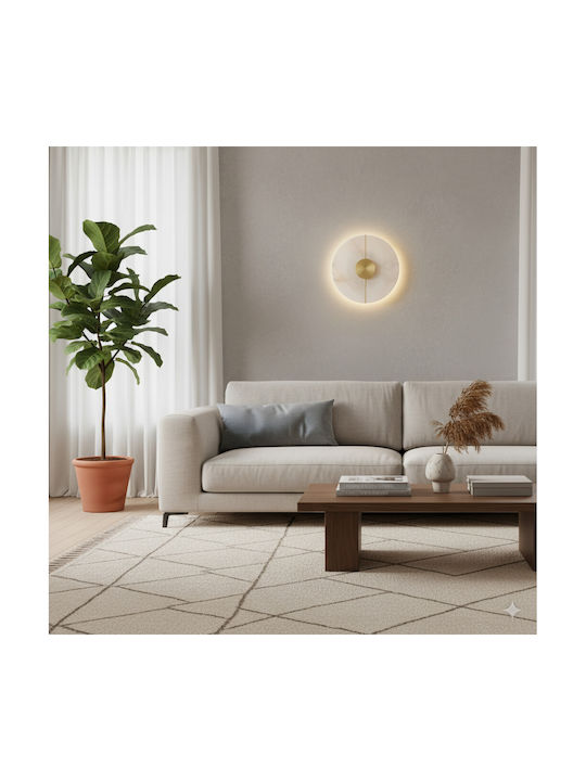 Viokef Φωτιστικό Τοίχου με Ενσωματωμένο LED και Θερμό Λευκό Φως Χρυσό 20x20x20εκ. 4295300 - second view