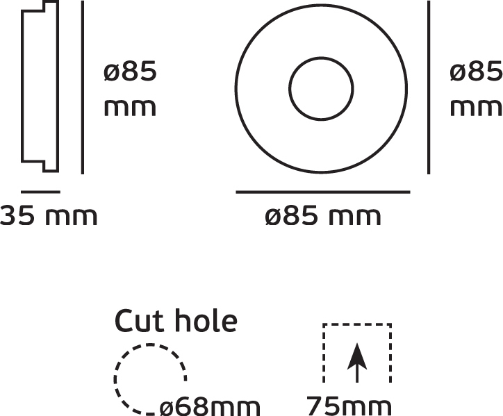 VK Lighting VK/03196/W Στεγανό Σποτ Οροφής Εξωτερικού Χώρου GU5.3 σε Λευκό Χρώμα 64173-099121 - second view