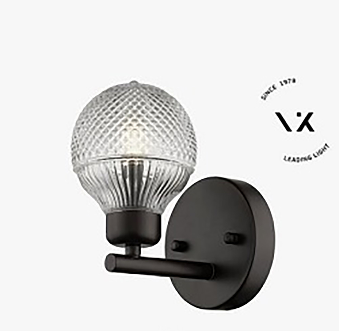 VK Lighting VK/03069/WA/BR Μοντέρνο Φωτιστικό Τοίχου με Ντουί G9 σε Μαύρο Χρώμα 64171-055697 - second view