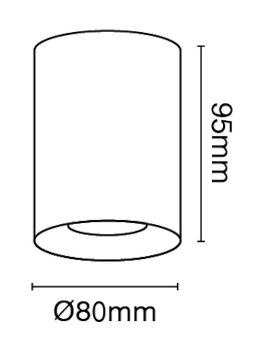 VK Lighting Μονό Σποτ με Ντουί GU10 σε Κίτρινο Χρώμα VK/03002/Y - second view