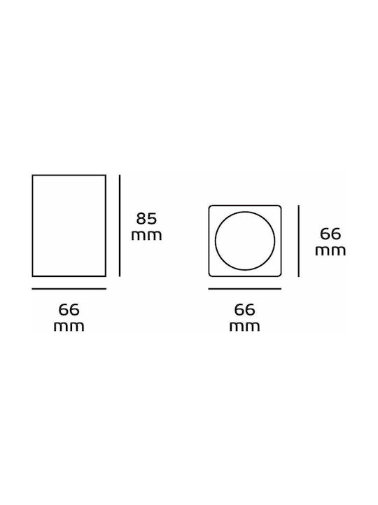 VK Lighting Μονό Σποτ με Ντουί GU10 σε Μαύρο Χρώμα VK/03140/CE/B - second view