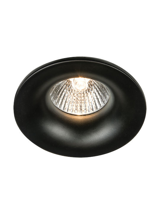 VK Lighting VK/03196/B Στεγανό Σποτ Οροφής Εξωτερικού Χώρου GU5.3 σε Μαύρο Χρώμα 64173-100121