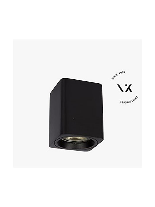 VK Lighting Μονό Σποτ με Ντουί GU10 σε Μαύρο Χρώμα VK/03140/CE/B