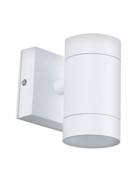 VK Φωτιστικό τοίχου, 240V, GU10/PAR16, Max 12W (LED), IP54, ø6.5x11.8x11.5cm, λευκό VK/01056/W 75169-180997