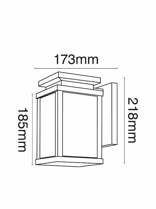 VK Lighting VK/03066/WA/B Επιτοίχιο Φαναράκι Εξωτερικού Χώρου E27 σε Μαύρο Χρώμα - second view