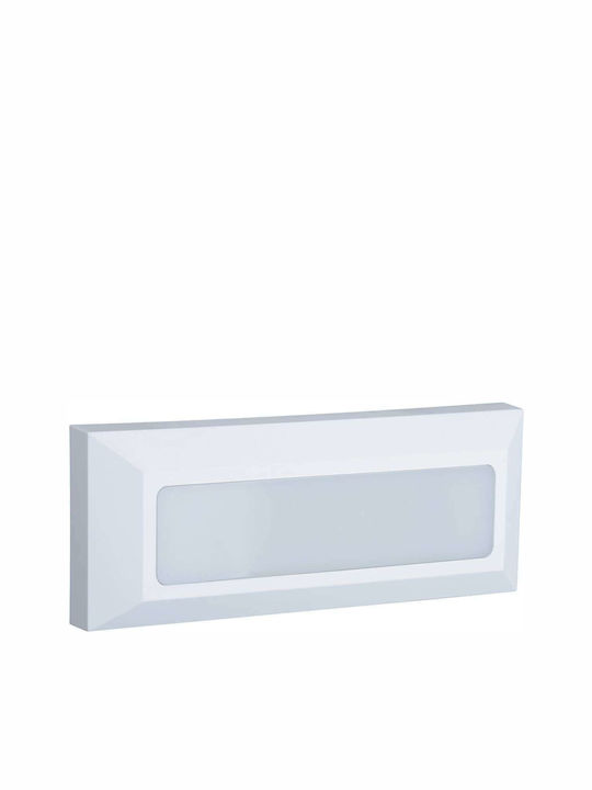 VK Lighting Επιτοίχια Εξωτερική Πλαφονιέρα LED IP65 3W με Θερμό Λευκό Φως 23x8εκ. VK/02024/W/W 75169-327997