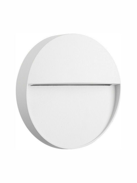 VK Lighting Επιτοίχια Εξωτερική Πλαφονιέρα LED IP54 3W με Θερμό Λευκό Φως VK/02148/W/W 75169-328997