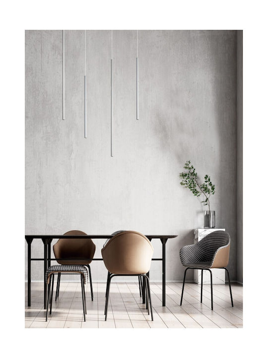 VK Lighting Μοντέρνο Κρεμαστό Φωτιστικό με Ενσωματωμένο LED σε Μαύρο Χρώμα VK/04434/PE/B/W 75169-127721 - second view