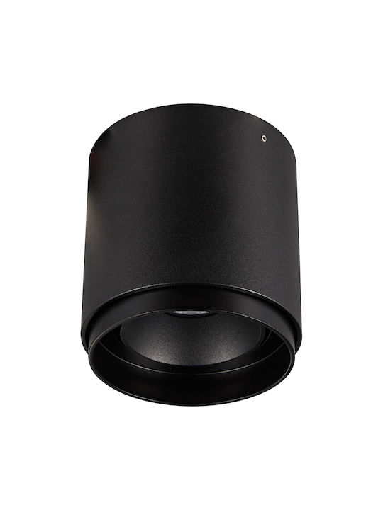 VK Σποτ οροφής LED 100-250V 5W 3000K 564lm 24° CRI>90 ø9.1x9.7cm IP20 κινητό μαύρο VK/04300/B/W 64174-097721