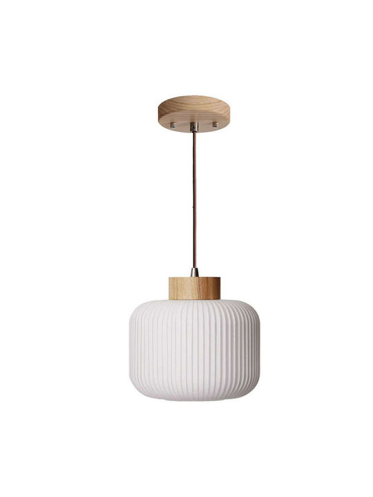 VK Lighting Κρεμαστό Φωτιστικό Λευκό με Ντουί E27 VK/03326/PE/NW/30 64174-006775