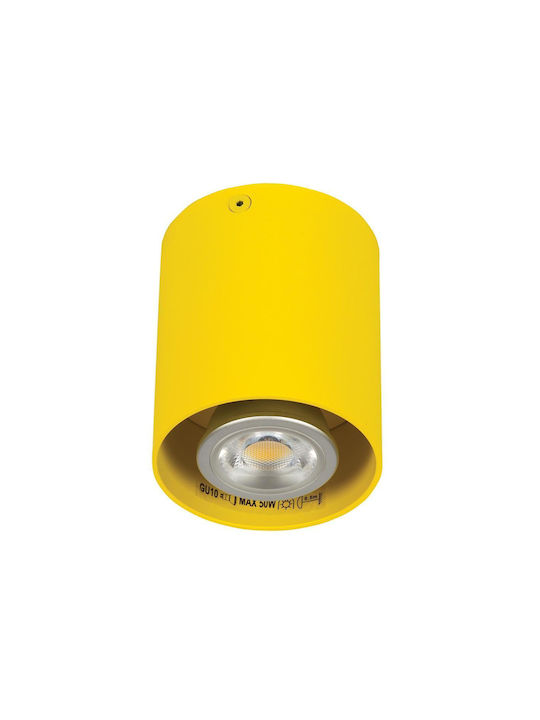 VK Lighting Μονό Σποτ με Ντουί GU10 σε Κίτρινο Χρώμα VK/03002/Y