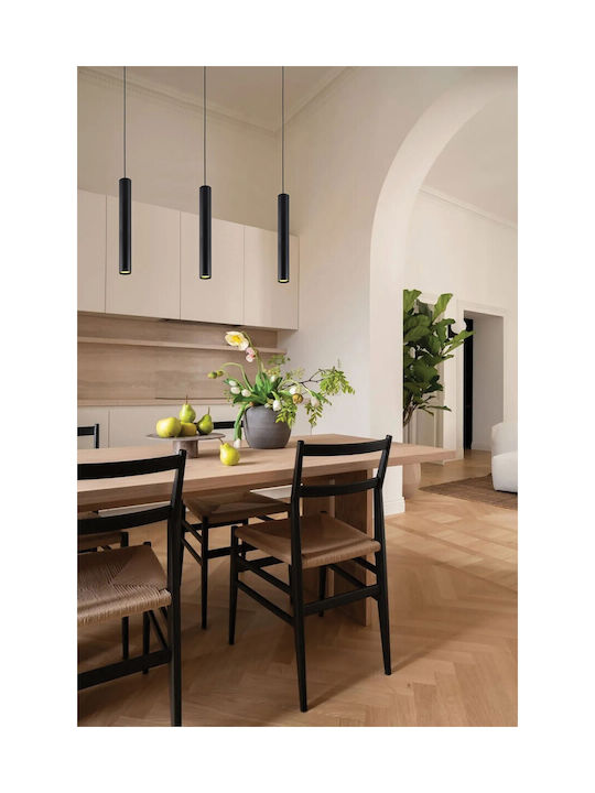 VK Φωτιστικό κρεμαστό. GU10. Max. 12W. (LED). IP20 μαύρο VK/03087/PE/20/B 75169-278108