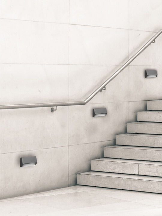 VK Lighting Επιτοίχια Εξωτερική Πλαφονιέρα LED IP65 3W με Θερμό Λευκό Φως 16x7x3.3εκ. VK/02018/AN/W 75169-234997 - second view