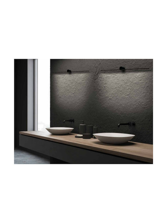 Zambelis Lights Μοντέρνο Φωτιστικό Μπάνιου με Ενσωματωμένο LED και Θερμό Λευκό Φως Μαύρο 60x7.2x6.2εκ. 20145 - second view