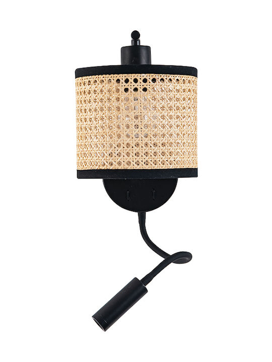 Φωτιστικό Απλίκα LED 3000K 3W +1XE27 Max 40W Μαύρο  ZAMBELIS 20355