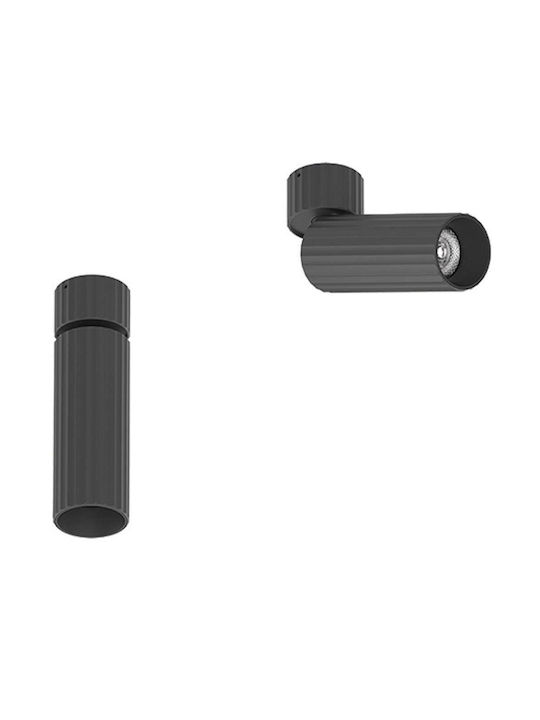 Zambelis Lights Μονό LED Σποτ σε Μαύρο Χρώμα S122