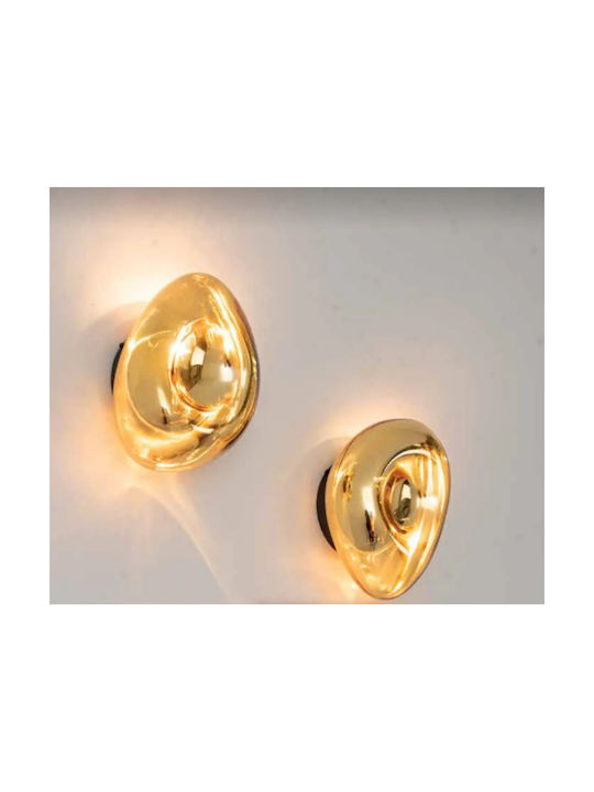 Φωτιστικό Τοίχου 22047 ZAMBELIS  12,5x20x27,5cm 1xE14 40W Black-Gold ΓΥΑΛΙ  - second view