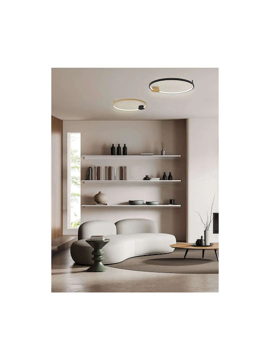 ΠΛΑΦΟΝΙΕΡΑ ΦΩΤΙΣΤΙΚΟ ΟΡΟΦΗΣ LED 32W ΧΡΥΣΟ - ΜΑΥΡΟ ΑΛΟΥΜΙΝΙΟΥ 23097 | ZAMBELIS LIGHTS - second view