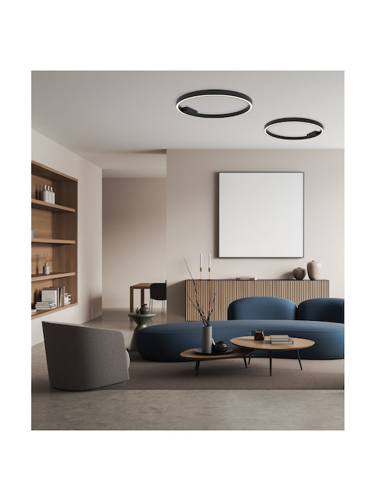 ΠΛΑΦΟΝΙΕΡΑ ΦΩΤΙΣΤΙΚΟ ΟΡΟΦΗΣ LED 50W Ø80 ΜΑΥΡΟ ΜΑΤ 23027 | ZAMBELIS LIGHTS - second view