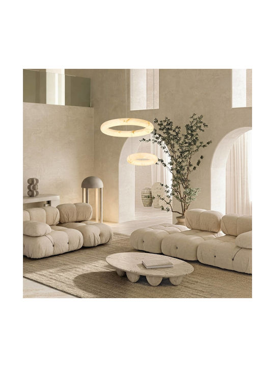 Zambelis Lights Κρεμαστό Φωτιστικό Μπρούτζινο LED με Θερμό Λευκό Φως 2542