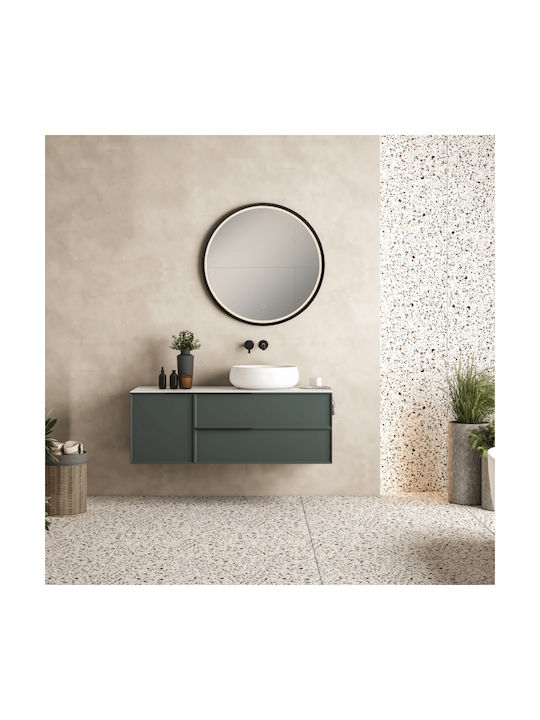 Zambelis Lights Καθρέπτης Τοίχου με Κίτρινο Αλουμινένιο Πλαίσιο &amp; LED Φωτισμό Διαμέτρου 60cm 25389