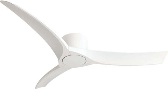 Zambelis Lights Ανεμιστήρας Οροφής 132cm με Τηλεχειριστήριο Λευκός 25396