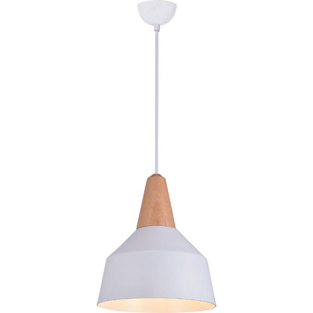 ZAMBELIS LIGHTS ΚΡΕΜΑΣΤΟ ΜΟΝΟΦΩΤΟ ΦΩΤΙΣΤΙΚΟ ΑΠΟ ΑΛΟΥΜΙΝΙΟ ΚΑΙ ΞΥΛΟ ΣΕ ΛΕΥΚΟ ΜΑΤ ΧΡΩΜΑ Ø23CM 1XE27 MAX 40W - 180086