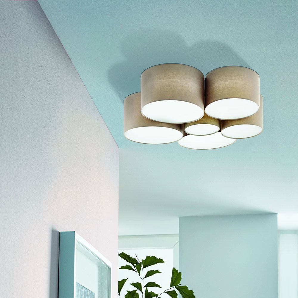 Eglo Pastore Ξύλινη Πλαφονιέρα Οροφής Καφέ  98409  - second view