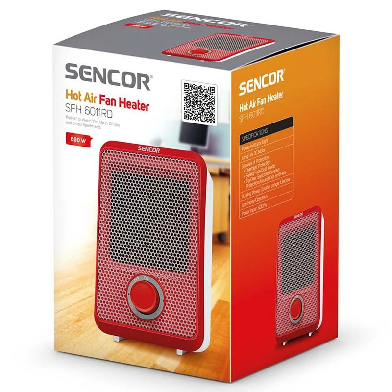 Sencor SFH 6011RD Αερόθερμο 600W Κόκκινο