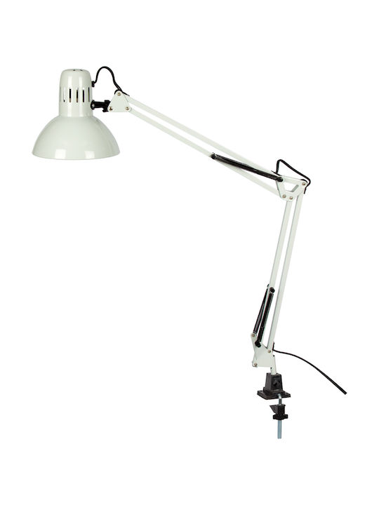 VK Lighting Φωτιστικό Γραφείου με Σπαστό Βραχίονα για Ντουί E27 σε Λευκό Χρώμα VK/HD2429B/W 58610-052647