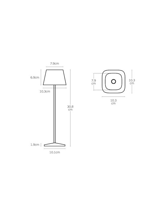 VK Lighting Επιτραπέζιo Φωτιστικό Εξωτερικού Χώρου 2W IP65 Πορτοκαλί VK/02217/TC/WW/30 61171-282772 - second view